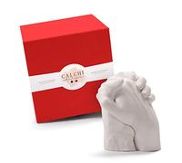 Calchi Italiani® Kit Moulage Main Couple Premium - Professionnel et Made in Italy: Alginate, Plâtre - Idée Cadeau Homme, Femme et Couple - Edition Spéciale Love Box