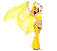Calcifer 250 x 120 cm Voile de danse du ventre en mousseline unie pour femmes, accessoire pour danseuses professionnelles