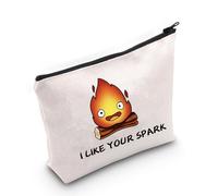 Calcifer Trousse de maquillage Anime Cadeau inspiré du dessin animé japonais Cadeau pour les amateurs d'anime Fire, U.spark, Sacs cosmétiques