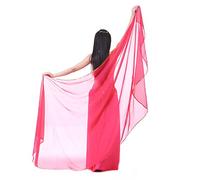 Calcifer Voile de danse du ventre en mousseline pour femmes, accessoire pour danseuses professionnelles, 250 x 120 cm, rose rouge