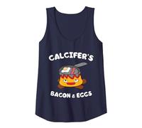 Calcifer's Bacon and Egg Cook - Funny Food Lover Débardeur, Femme, Bleu Marine, S