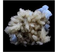 Calcite + Baryte. 704.0 Ct. Rosiclare Level, Minerva Mine, Illinois, Usa.