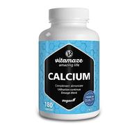 Calcium Carbonate à Forte Dose -180 Comprimés pour 3 Mois - 800 mg de Calcium par Dose Quotidienne - Naturel Complément Alimentaire sans Additifs