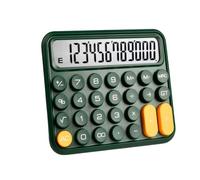 Calcolatrice Carina Con ampio Display LCD a 12 cifre, pulsante Rotondo meccanico, Colore caramella sfumato, alimentazione a batterie, adatta per ufficio, scuola, casa, bambini, studenti, contabili