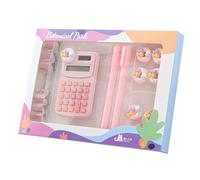 Calcolatrice di Base, forniture da scrivania, cancelleria carina, dotata di pinza per Carta a coda Lunga, Penne, segnalibro e puntina da Disegno, per organizzare libri di matematica per la scuola,