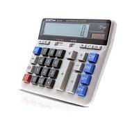 Calcolatrice elettronica per ordinateur di grandi dimensioni Contatore solare e batteria Display a 12 cifre Pulsante Grande multifunzionale per il calcolo Della scuola dell'ufficio aziendale
