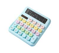 Calculator, 12 Digit Cute Desk Calculator with LCD Display and Big Round Buttons | 12 Digits Solar Cute Colorful Counter | Stylish Office Calculators for Desk Home School Classroom College Work