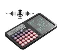 Calculator with Notepad, double-Function Calculation Tool, 5.91x10.35inches, Large Display with Eye Protection Screen, Built-In Handwriting Drafting Board, Black 1-Pack, for Students, Business, School
