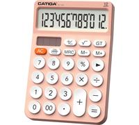Calculatrice 12 Chiffres,Grand écran LCD,4 Fonctions,Design Arrondi,Gros Boutons,Double Alimentation Solaire/Pile,pour Bureau,Maison,école,SD-1292.[V22]