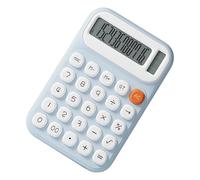 Calculatrice ABS double alimentation avec batterie solaire Bleu | Portable pour les professionnels et les étudiants, design haut léger avec matériaux ABS pour applications scolaires