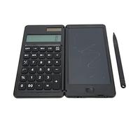 Calculatrice Bloc Notes, Entraînement Solaire et Batterie Double Alimentation, Calculatrice Pliante avec Tablette D'écriture LCD Effaçable, Affichage À 10 Chiffres pour Bureau, École, Maison