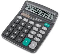Calculatrice, Calculatrice De Bureau À 12 Chiffres, Grand Écran Lcd Transparent Et Grands Boutons Sensibles, Fonctionne À L'Énergie Solaire Et À Piles, Fonction Standard Portable Pour[Z1159]