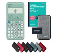 Calculatrice Casio fx-92 Collège avec housse de protection Gris clair et manuel (88 pages, DIN A5) - Calculatrice scientifique