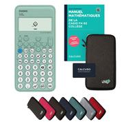Calculatrice Casio fx-92 Collège avec housse de protection Gris foncé et manuel (88 pages, DIN A5) - Calculatrice scientifique