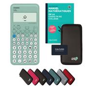 Casio fx-92 Collège avec Housse de Protection Noir et Manuel (88 Pages, DIN A5) - Calculatrice Scientifique - Smart Set