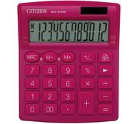 Calculatrice Citizen SDC812NRPKE, rose, bureau, 12 places, double alimentation