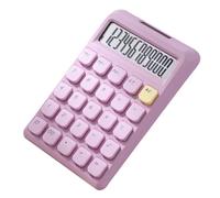 Calculatrice compacte portable avec grand bouton solaire et batterie double alimentation écran LCD 12 chiffres parfaite pour voyage, école, calculatrice d'énergie solaire