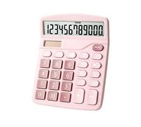 Calculatrice de Bureau avec Grand écran LCD 12 Chiffres Alimentation Piles et à Fonctions Standard pour Affaires
