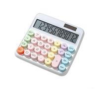 Calculatrice de bureau avec grand écran LCD 15,3 cm (blanc) | Touches réactives, saisie précise des données, minimise les erreurs d'entrée, saisie efficace, sensation tactile lisse