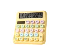 Calculatrice De Bureau - Calculatrice Solaire 12 Chiffres à Boutons Ronds Mignons | Calculatrices de Bureau Élégantes - pour, École, Classe, Université, Travail, Affaires, Voyage, Extérieur, Ma