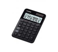 Casio Calculatrice de bureau MS-20UC-BK – Écran 12, solaire et à pile(s) – Noir