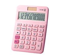 Calculatrice de bureau et de maison Mini calculatrice d'étudiants portable Écran LCD à 12 chiffres - Rose