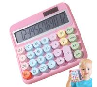 Calculatrice de bureau, grands boutons, calculatrice de bureau à 12 chiffres, écran inclinable à 15 degrés, écran LCD de 12,7 cm, machine à ajouter colorée pour finances, entreprises, lieu de travail
