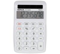 Calculatrice de bureau Maul ECO MJ 455 blanc Ecran: 8 solaire (l x H x P) 71 x 112 x 20 mm