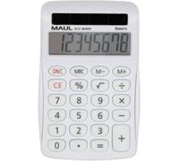 Calculatrice de bureau Maul ECO MJ 455 blanc Ecran: 8 solaire (l x H x P) 71 x 112 x 20 mm