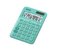 Casio Calculatrice de bureau MS-20UC-GN – 12 chiffres, écran numérique, solaire et pile – Verte