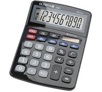 Calculatrice de Bureau - Olympia Tools - 40182 - 10 Chiffres - Double Alimentation - 4 Types de Calcul