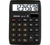 Calculatrice de bureau SENCOR SEC 350, grand écran LCD 8 chiffres, calcul de racine carrée, pourcentage, mémoire indépendante à trois touches, noire