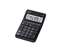 Casio Calculatrice de bureau MS-20F – 12 chiffres – pile & solaire – Noir