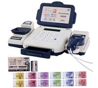 Calculatrice de Jeu de Simulation, Caisse enregistreuse Jouet avec Scanner, Fonction Calculatrice, Caisse enregistreuse pour Enfants avec Carte crédit, achats éducatifs jusqu'à Jouets Jeu rô