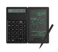 Calculatrice de poche avec tablette d'écriture et stylet 12 chiffres Noir