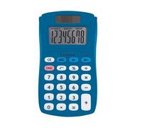 Lexibook, FRUITIES Calculatrice de Poche, C208A | 8 chiffres, 4 opérations, Fonctions de base et avancées, Alimentation solaire et par pile, Bleu