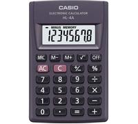 Calculatrice de poche - Casio - HL-4A - Ecran 8 - Pile - Anthracite