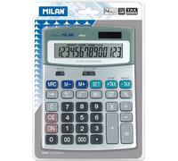Calculatrice de poche Milan Blanc Argenté Métal 18,5 x 14 x 2 cm