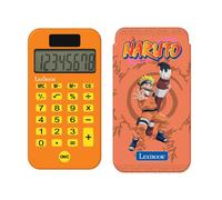 Lexibook, Naruto, Calculatrice de Poche avec Couvercle de Protection, Fonctions Classiques et évoluées, à Piles et Solaire, Orange, C45NA