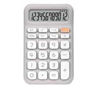 Calculatrice DE Poche Portable À 12 Chiffres, Costume Haute SENSIBILITÉ Facile À Lire pour Le Bureau des ÉTUDIANTS (Grise)