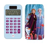 Calculatrice de Poche Reine des neiges avec Couvercle de Protection, Fonctions Classiques et évoluées, à Piles et Solaire bleu TU