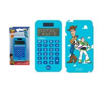 Lexibook, Calculatrice de Poche Toy Story, Woody & Buzz, Affichage 8 Chiffres, Alimentation Solaire + Pile, Couvercle de Protection, Bleu/Noir, C45TS