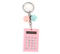 Calculatrice de Porte-clés, Calculatrice électronique de Forme de Mini Biscuits de Poche à 8 Chiffres avec Une Belle Boucle de Clé pour Les Enfants et Les Enfants étudiants(Rose)