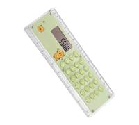 Calculatrice de règle de dessin animé multifonctionnelle à 8 chiffres - Règle droite de dessin animé - Outil de dessin - Pour salle de evoirs, étudiant - Calculatrice avec roi