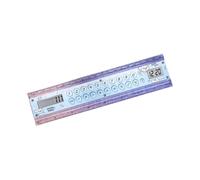 Calculatrice de règle de salle de vec horloge LCD, échelle de mesure de 15 cm et écran à 8 chiffres pour le travail de bureau et les devoirs à règle droite, calculatrice, aide aux