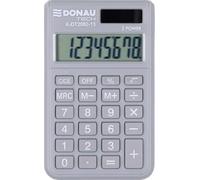 Calculatrice Donau Tech/K-DT2082-13 Fonction Racine carrée à 8 Chiffres / 97x60x10mm / Couleur : Gris/Calculatrice avec écran à 8 Chiffres/Design Compact