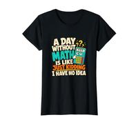 Calculatrice d'un Jour sans mathématiques pour Amant des mathématiques T-Shirt Graphique avec Valeur, Femme, Noir, S