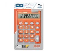 Calculatrice duo Milan 10 chiffres dual blister orange
