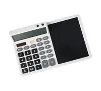 Calculatrice écran avec tablette d ' écriture, Grey | Tableau mémo de bureau à assistance pour la pratique en t les tâches de comptabilité