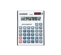 Calculatrice Electronique 12 Chiffres avec Mémoire et Ecran Blanc